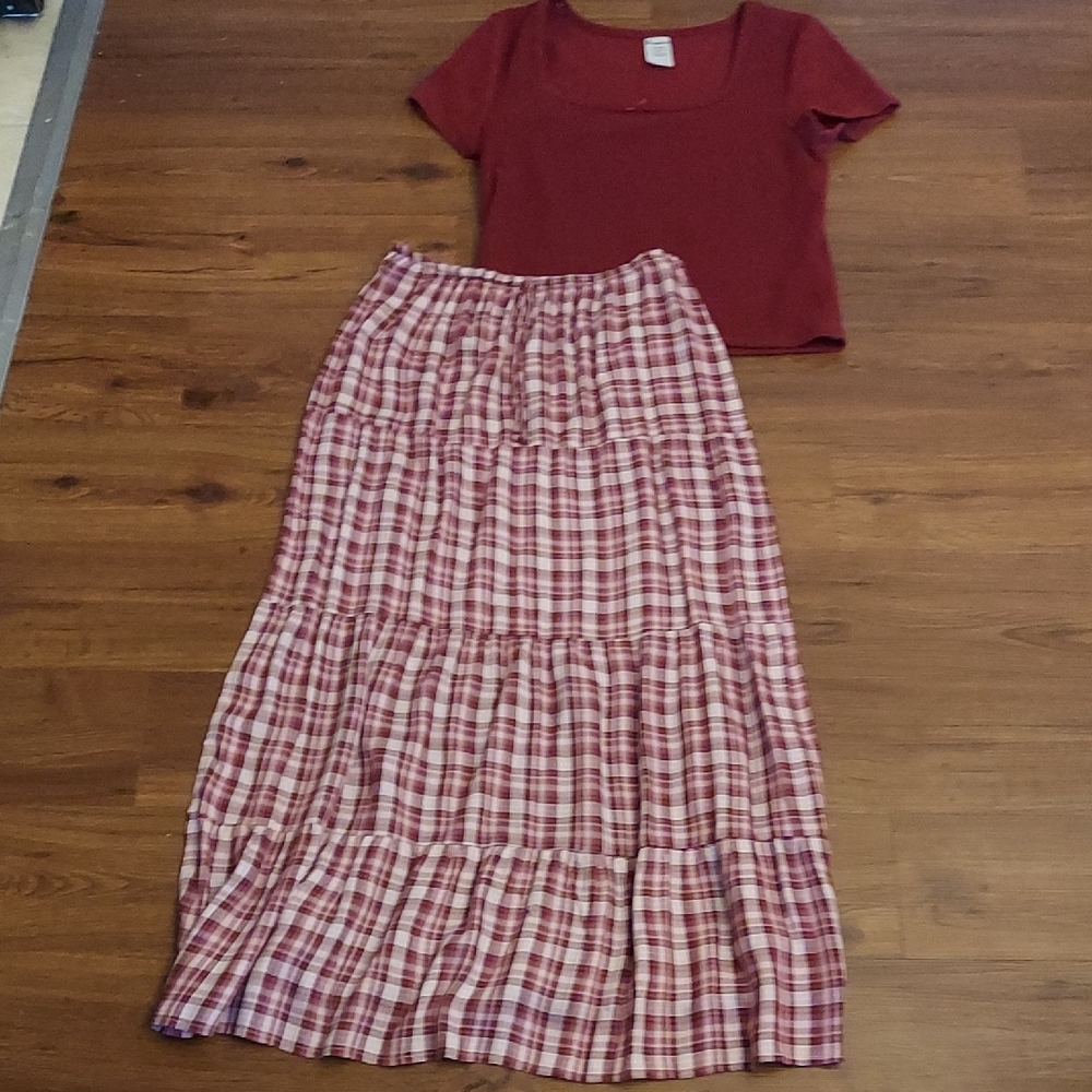 Maxi Skirt and Matching Crop Top